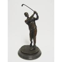 Bronzen beeld van een Golf speler - thumbnail