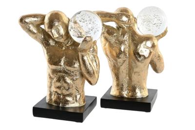 Bokstöd DKD Home Decor Hars Mannen Modern (31 x 10 x 19,3 cm)