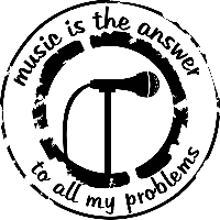 Music is the answer - Muursticker - thumbnail