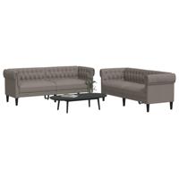 2-delige Loungeset stof taupe - thumbnail