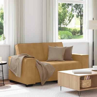 Tweezitsbank 120 cm fluweel bruin