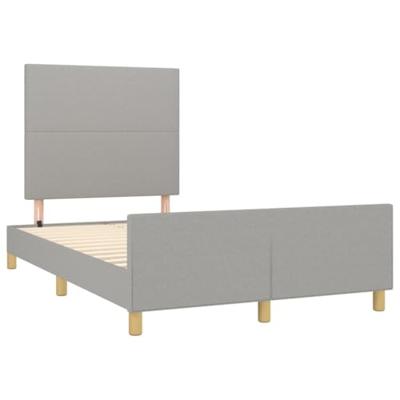 Bedframe zonder matras 120x190 cm stof lichtgrijs