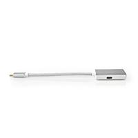Nedis CCTB64680AL02 Usb-adapter Usb 3.2 Gen 1 Usb Type-c™ Male Hdmi™ Connector 0.20 M Rond Verguld Gebreid / Nylon Zilver Cover Window Box - thumbnail
