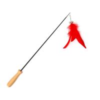 Nobleza Kattenhengel - Uitschuifbaar - Rode veren - thumbnail