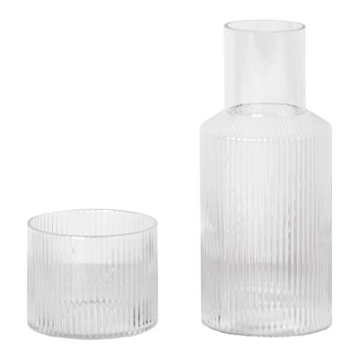 ferm LIVING Ripple Karaf Set van 2 - Clear