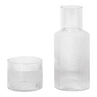 ferm LIVING Ripple Karaf Set van 2 - Clear - thumbnail