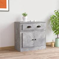 Dressoir 70x35,5x67,5 cm bewerkt hout betongrijs - thumbnail