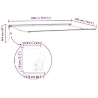 VidaXL Zijde frame antraciet 4 × 3 m poedercoating staal - thumbnail