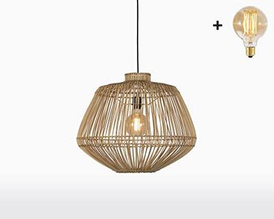 GOOD&MOJO Hanglamp 'Madagascar' Rotan, 60cm, kleur Naturel GOOD&MOJO Hanglamp 'Madagascar' Rotan, 60cm, kleur Naturel