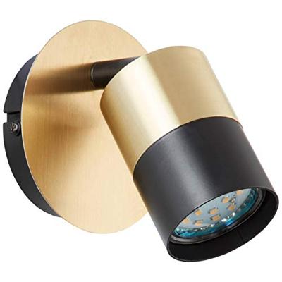 Brilliant Maribel 81010/78 Wandspot GU10 3.5 W LED Messing (geborsteld), Zwart Brilliant Maribel 81010/78 Wandspot GU10 3.5 W LED Messing (geborsteld), Zwart
