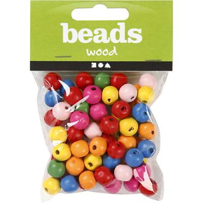 Creativ Company Houten kralen mix 10mm, 70st. Creativ Company Houten kralen mix 10mm, 70st.