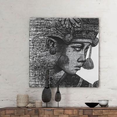 MUST Living Wandpaneel 'Balinese Girl Komang' 100 x 100cm MUST Living Wandpaneel 'Balinese Girl Komang' 100 x 100cm