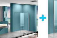 Inloopdouche Wiesbaden met zijwand 30cm 90x200cm 8mm NANO coating - thumbnail