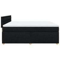 Boxspring met matras stof zwart 180x200 cm - thumbnail
