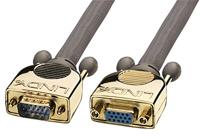 LINDY 37843 Gold VGA-kabel M/F 50 m - thumbnail