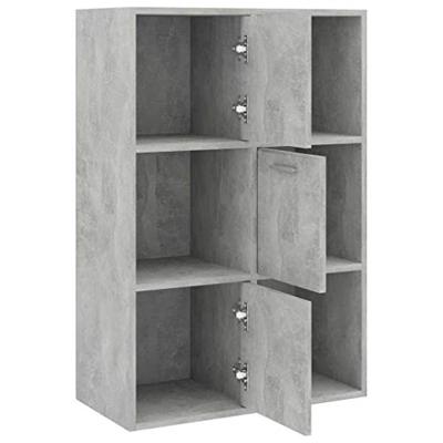VidaXL Opbergkast 60x29,5x90 cm bewerkt hout betongrijs