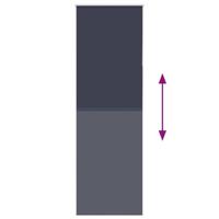 Rolgordijn verduisterend 65x230cm stofbreedte 60,7 cm polyester - thumbnail