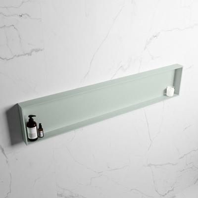 MONDIAZ EASY Nis 149,5x29,5cm in solid surface kleur Greey | Greey. 1 vak geschikt voor in- of opbouw MONDIAZ EASY Nis 149,5x29,5cm in solid surface kleur Greey | Greey. 1 vak geschikt voor in- of opbouw