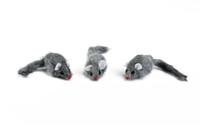Pluche muisjes 3 stuks kattenspeelgoed - Wit - thumbnail