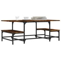 Salontafel 100x50,5x40 cm bewerkt hout gerookt eikenkleurig - thumbnail