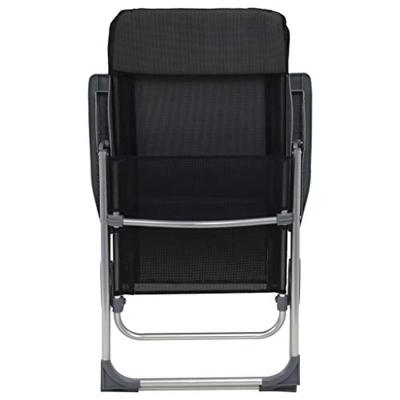 Campingstoelen inklapbaar aluminium zwart 4 st - thumbnail