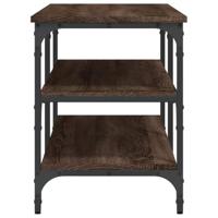 Schoenenbankje 100x38,5x49 cm bewerkt hout bruineikenkleurig - thumbnail