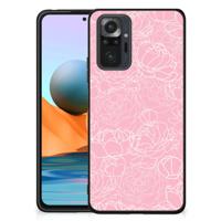 Xiaomi Redmi Note 10 Pro Bloemen Hoesje White Flowers - thumbnail
