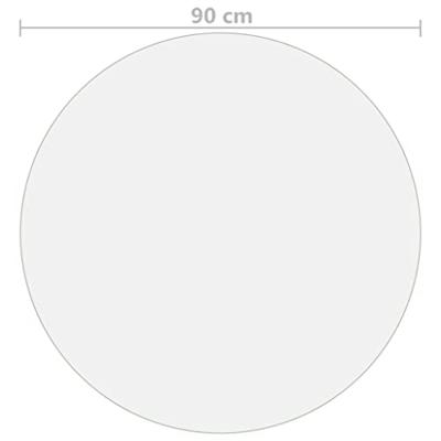 VidaXL Tafelbeschermer ø90 cm 2 mm pvc mat VidaXL Tafelbeschermer ø90 cm 2 mm pvc mat