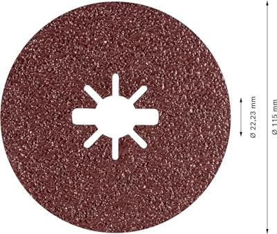 Bosch Accessories 2608621779 Fiberschijf Diameter 115 mm Korrelgrootte (num): 36 5 stuk(s)