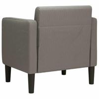 Fauteuil met armleuningen 54 cm corduroy stof lichtgrijs - thumbnail