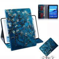 Abrikoos bloesem patroon horizontale Flip lederen case voor Huawei MediaPad T5 met houder & Card slot & portemonnee - thumbnail