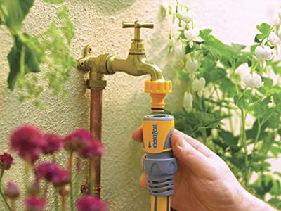 Hozelock slangkoppelstuk met waterstop PLUS (15 mm & 19 mm)