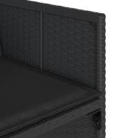 9-delige Tuinset poly rattan zwart - thumbnail