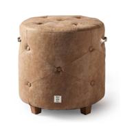 Rivièra Maison Poef 'Bowery' Pellini, kleur Camel - thumbnail