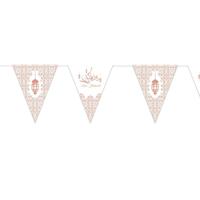 Papieren Vlaggenlijn Eid Mubarak Rosé Goud (4,5m) - thumbnail