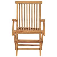 Tuinstoelen 8 st inklapbaar massief teakhout - thumbnail