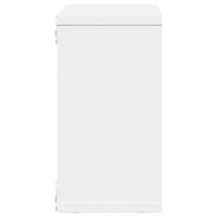 Wandkast 60x16x30 cm bewerkt hout wit - thumbnail