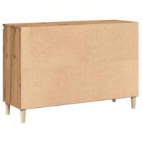 Dressoir 102x35x70 cm bewerkt hout artisanaal eikenkleurig - thumbnail