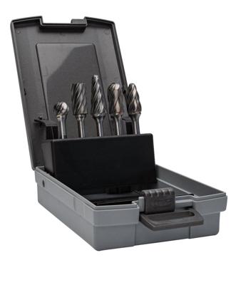 Bahco Stiftfrezenset | hardmetaal | voor aluminium - 5-delig - in kunststof koffer - RB-SET-AL06-5P