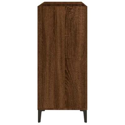 Platenkast 84,5x38x89 cm bewerkt hout bruin eikenkleur Platenkast 84,5x38x89 cm bewerkt hout bruin eikenkleur