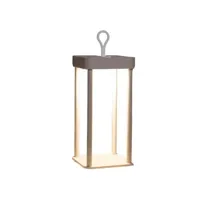 Anna's Collection Draadloze lantaarn warm wit 12 x 24cm, zand - thumbnail