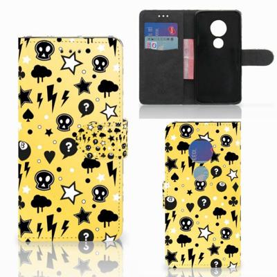 Telefoonhoesje met Naam Motorola Moto G7 Play Punk Geel Telefoonhoesje met Naam Motorola Moto G7 Play Punk Geel