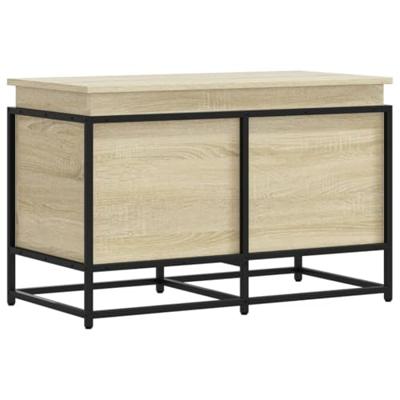 VidaXL Opbergbox met deksel 80x40x51,5 cm bewerkt hout sonoma eiken