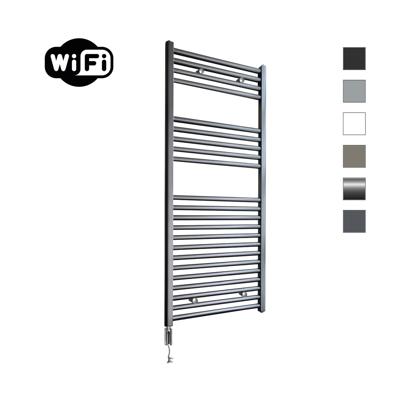 Elektrische Radiator Sanicare HWV Met Wifi 111,8x60 cm Gunmetal 730W Met Thermostaat Chroom Linksonder Sanicare Elektrische Radiator Sanicare HWV Met Wifi 111,8x60 cm Gunmetal 730W Met Thermostaat Chroom Linksonder Sanicare