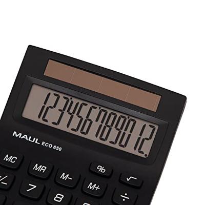 Bureaurekenmachine - MAUL - ECO 650 - 12 cijfers - Zwart