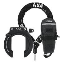 AXA xxl zwart ringslot + zadeltas + ulc100 ketting - thumbnail