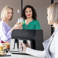 Airfryer InnovaGoods Fryinn Double 8000 Zwart 3400 W 8 L Roestvrij staal - thumbnail