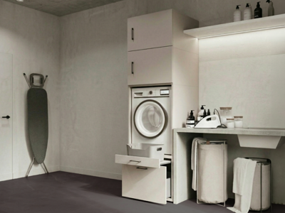 Kast WASHING 1 machine kasjmier met 2 opzetkasten Kast WASHING 1 machine kasjmier met 2 opzetkasten