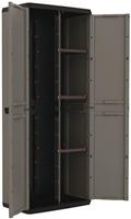 KIS Più opbergkast voor utiliteit - 68 x 39 x 166 cm - houtskoolgrijs en zwart - thumbnail
