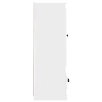 Hoge kast 36,35,5x103,5 cm bewerkt hout wit - thumbnail